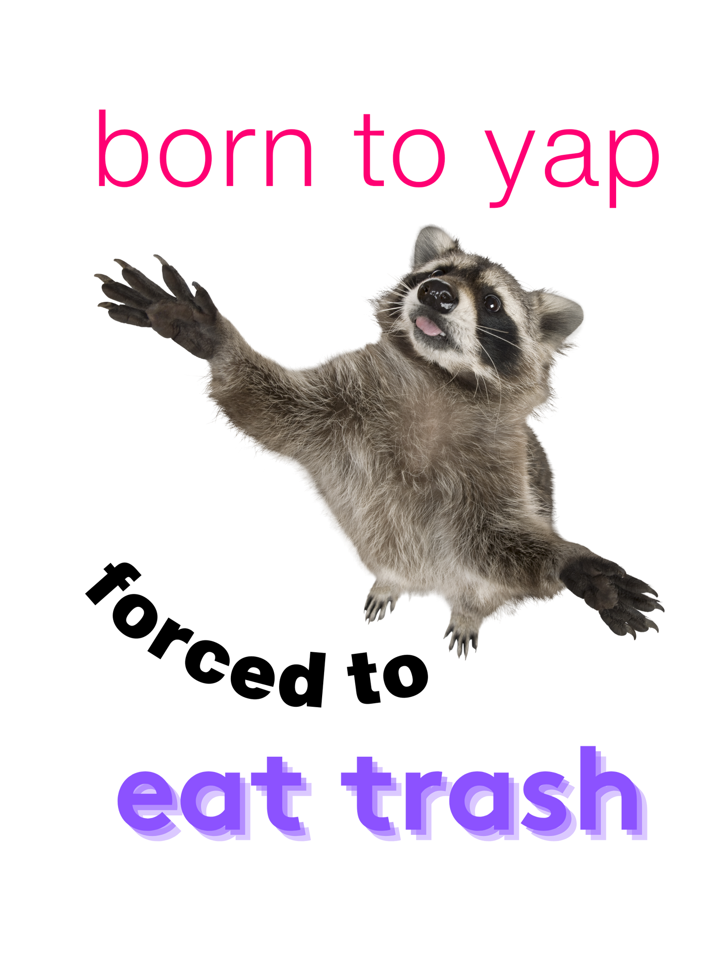 Born to Yap, Forced to Eat Trash tee