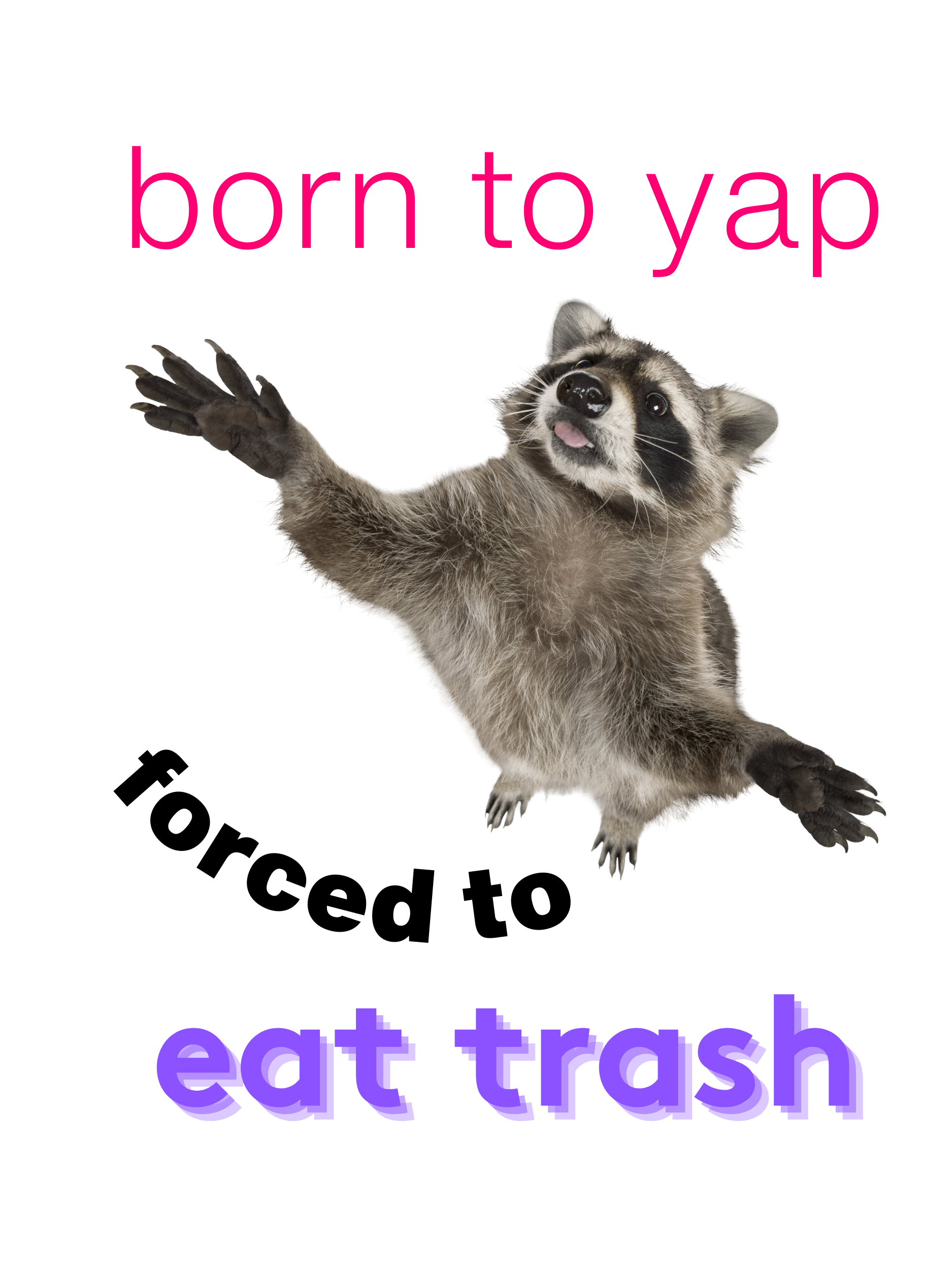 Born to Yap, Forced to Eat Trash tee